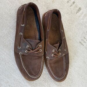 Sperry Brown Suede Boat Shoes